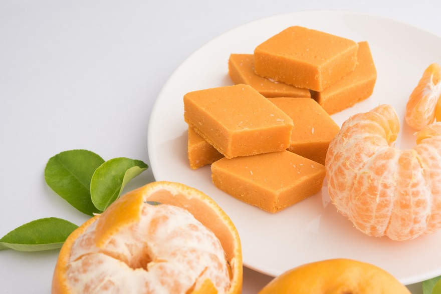 Keva - Recipes - Indian Sweets - Orange Barfi