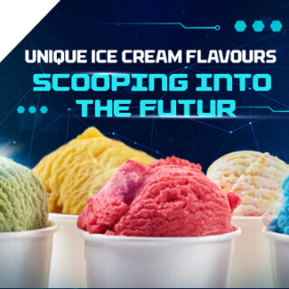 "The images shows unique ice cream flavour offering of Keva Flavours for ice cream"